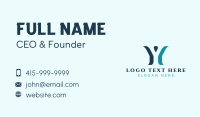 Startup Business Letter Y Business Card