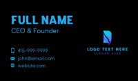 Blue Letter D Company  Business Card