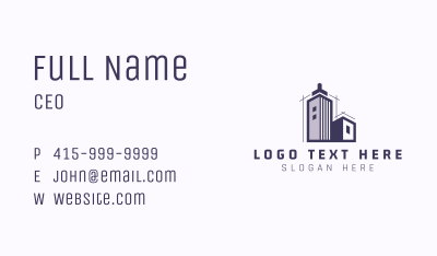 Urban Building Planning Business Card
