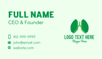Green Lung Doctor Business Card