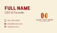 Fintech Letter N Business Card Design