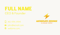 Lightning Bolt Electrical Business Card Image Preview