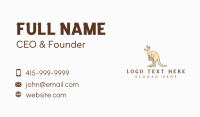 Kangaroo Animal Wildlife Business Card Design