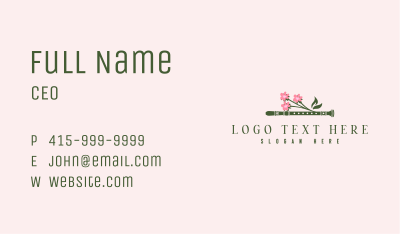 Dainty Floral Flute Business Card