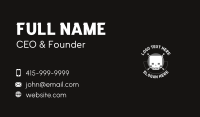 White Circuit Skull Business Card