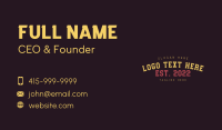 Sports Jersey Wordmark Business Card Design