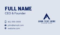 Mountain Summit Letter A Business Card Design