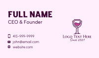 Shield Wine Glass Business Card Design