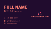 Gradient Ribbon Letter C Business Card Image Preview