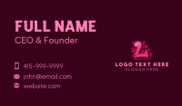 Pink Graffiti Letter L Business Card