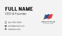 American National Flag Business Card
