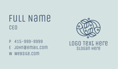 Fish Bubble Outline Business Card Image Preview