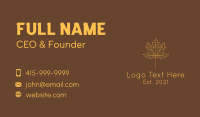 Minimalist Maple Leaf  Business Card Design
