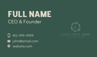 Organic Leaf Letter  Business Card