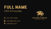 Golden Unicorn Pegasus Business Card Image Preview