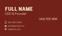 Brush Texture Wordmark Business Card