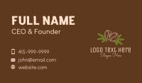 Coffee Bean Weed Leaf Business Card Design