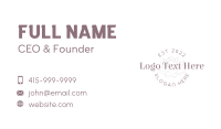 Whimsical Floral Wordmark Business Card