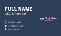 Generic Brushstroke Wordmark Business Card