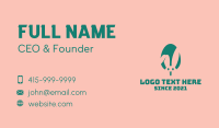 Teal Easter Bunny Egg Business Card