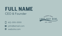 Sports Varsity Wordmark Business Card
