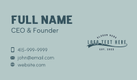 Sports Varsity Wordmark Business Card Design