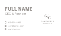 Simple Serif Letter Business Card