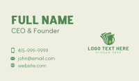 Green Finance Money Business Card Design