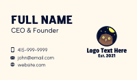 Midnight Owl Head Business Card Design