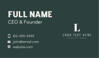 Classic Simple Letter Business Card