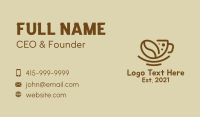 Coffee Bean Cup Business Card