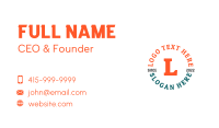 Sports Round Letter Business Card