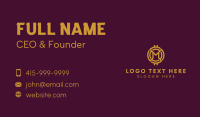 Golden Cryptocurrency Letter M Business Card