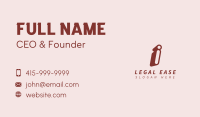 Italic Business Card example 2