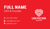 Red Heart Maze Business Card Design