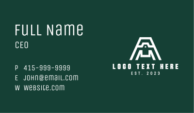 Realty Label Letter A Business Card