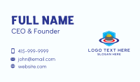 Ice Curling Shield Business Card