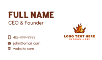 Flaming Bbq Grill Business Card