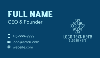 Winter Leaf Snowflake Business Card