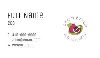 Pomegranate Fruit Market Business Card