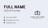 Camera Chat App Business Card Design