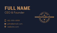 Gold Camping Badge Business Card