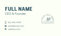 Minimalist Branch Wordmark Business Card