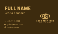 Gold Expensive Crown  Business Card