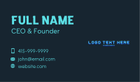 Blue Software Wordmark  Business Card
