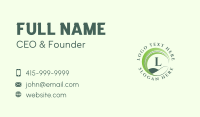 Green Nature Hill Letter Business Card