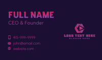 Gaming Multimedia Letter C Business Card