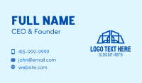 Blue Geometrical House Business Card Design