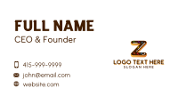Donut Bakeshop Letter Z Business Card Design