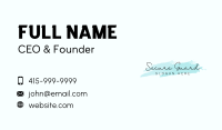 Signature Brush Wordmark Business Card
